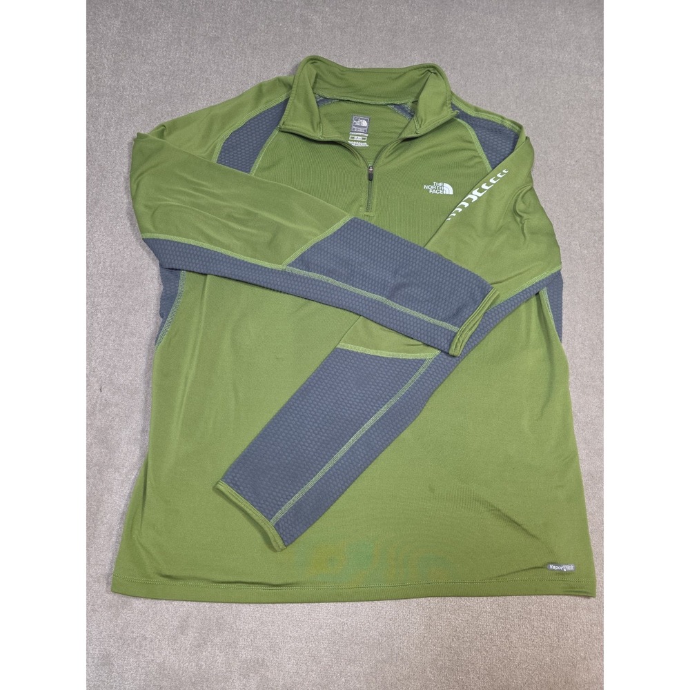 The North Face Green 1/4 Zip Long Sleeve Pullover Men's Size XL Vaporwick Flight